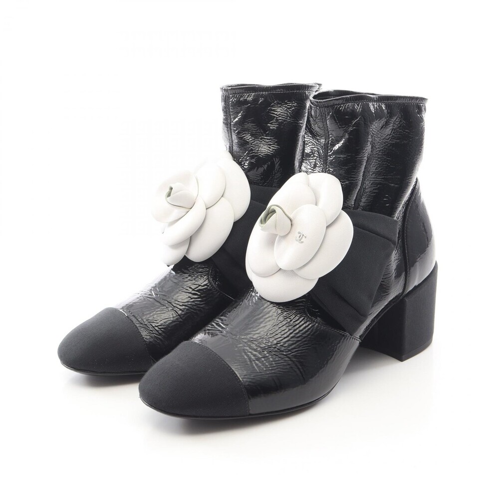Chanel Camellia Coco Mark Short Heeled #275373C12B